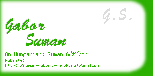 gabor suman business card